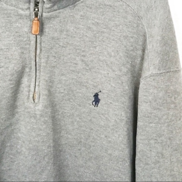Ralph Lauren Polo l Grey Quarter Zip Sweater - Picture 2 of 5